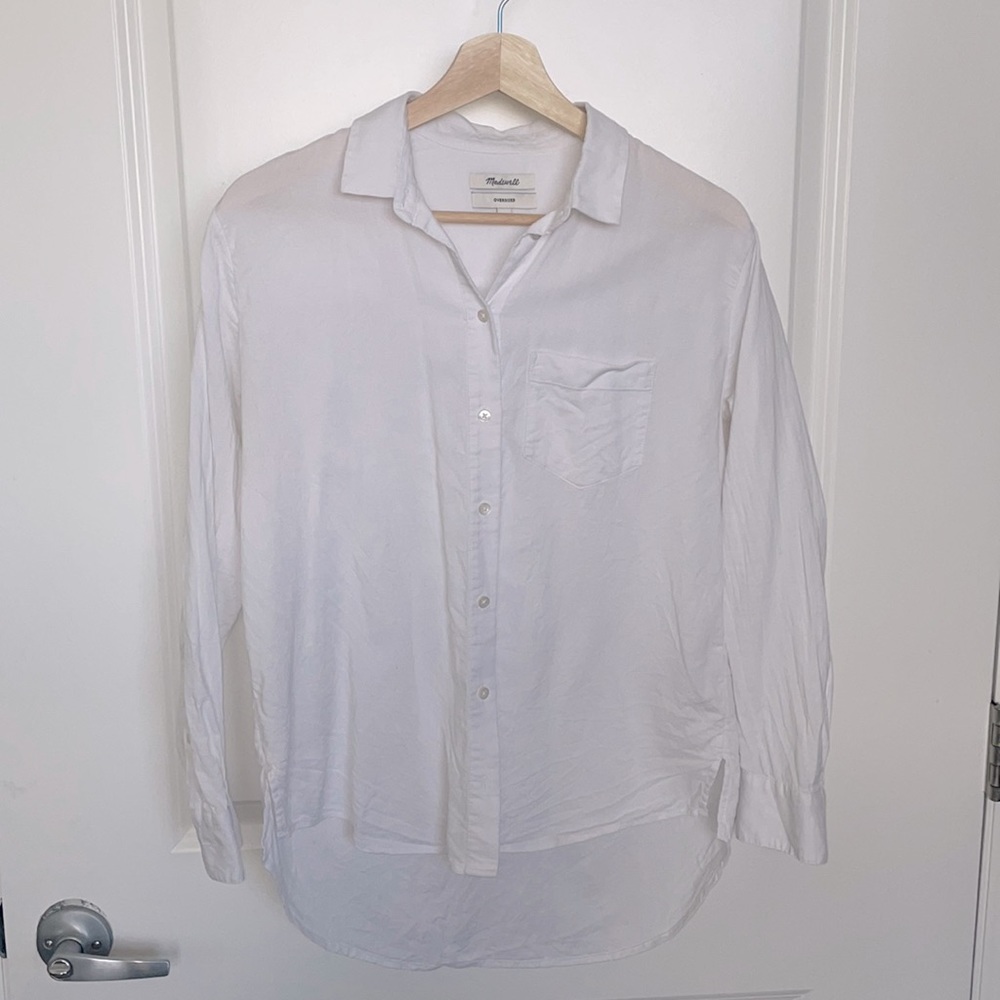 Madewell oversized boyfriend button up shirt